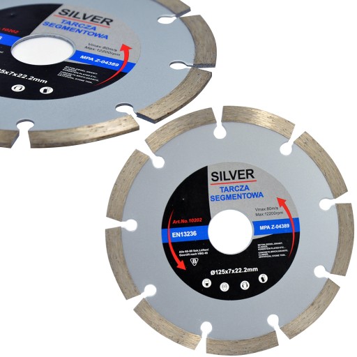 DIAMANTOVÝ DISK - 125x7x22mm - STRIEBORNÝ