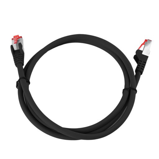RJ45 CAT 6 S/FTP kábel AWG27 LSZH čierny 2m