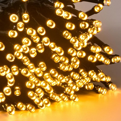 SOLÁRNE VIANOČNÉ LAMPY SOLÁRNE DEKORATÍVNE VONKAJŠIE GARLANDY 100 LED VIANOČNÉ