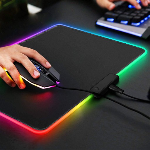 RGB SVETLENÁ HRANÁ PODLOŽKA PRE PODLOŽKU HERNÁ MYŠ 35x25