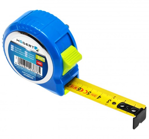 MEASURE vysúvacia meracia páska OCEL profi zámok 19mm HOEGERT 5m