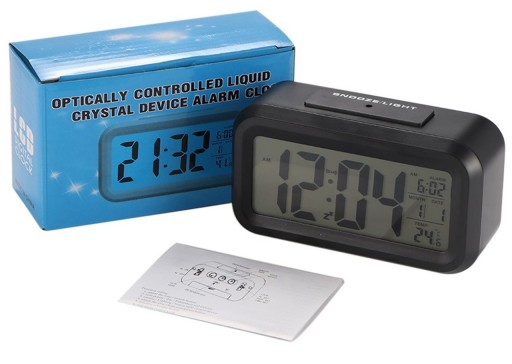 HODINY ALARM TEPLOMER DIGITÁLNY LED DISPLEJ ELEKTRONICKÝ 12/24H