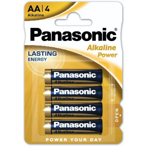 Alkalické batérie Panasonic AA (LR6) 4 ks.