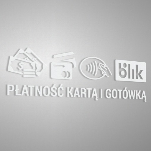 Platba kartou a hotovosťou - nálepka 6x20