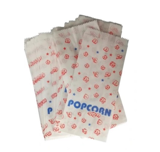 Malá papierová taška s potlačou POPCORN, 200 ks pop-corn