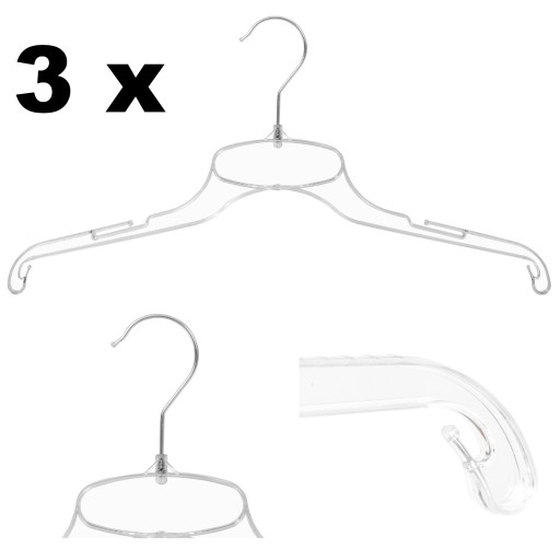 3 x univerzálny vešiak na šaty 42,5 cm