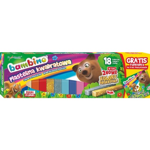 Štvorcová PLASTIKA 18 FARIEB S BAMBI PODLOŽKOU