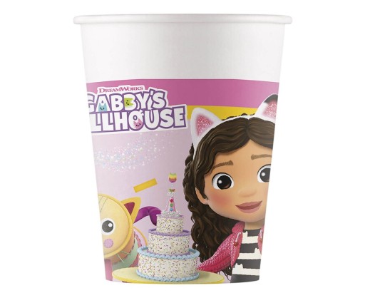 Koci DOMEK GABI Domček pre bábiky Gabby EKO papierové poháre 200ml 8ks