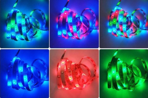 FAREBNÉ LED DO IZBY VODEODOLNÉ SMD RGB LED PÁS 5m FAREBNÉ + DIAĽKOVÉ OVLÁDANIE