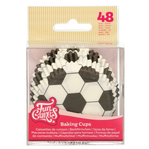 Futbalové košíčky na muffiny FunCakes 48 ks