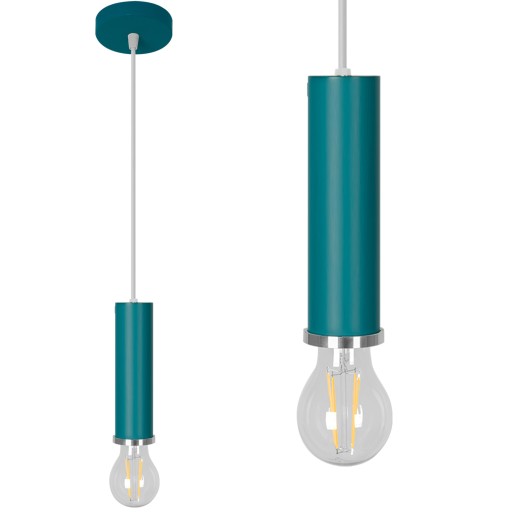 MODERNÁ OSTI A ZÁVISNÁ LAMPA, KOVOVÁ MODRÁ