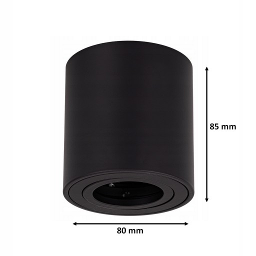 Prisadené halogénové LED TUBE GU10 Pohyblivé stropné svietidlo BLACK SPOT