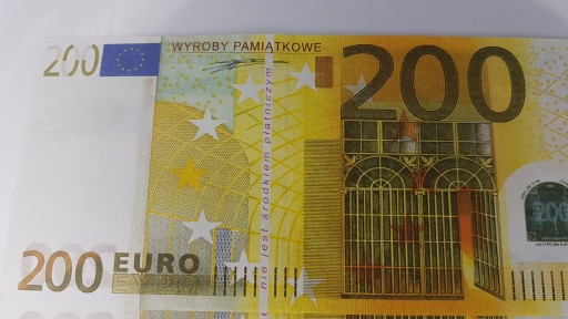 200 eurové bankovky pre zábavu a poučenie, balenie 10 kusov