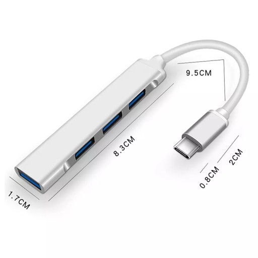 HUB ADAPTÉR 4 x USB-A 3.0 USB-C TYP-C SLIM