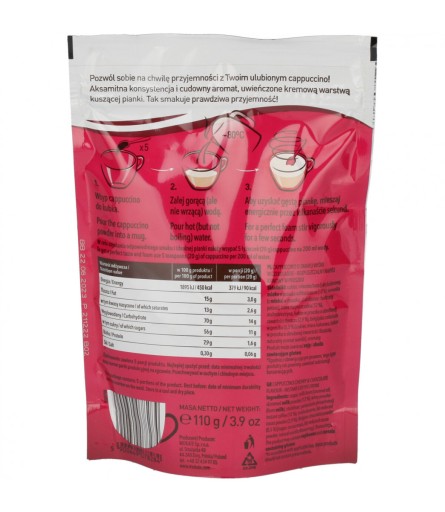 CAPPUCCINO Mokate ČEREŠŇA vo vrecúšku ČOKOLÁDA 110g