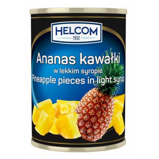 Helcom Ananás kúsky v sirupe, 580 ml