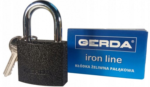 GERDA LIATINOVÝ ZÁMOK ŽELEZNÝ LINE KZZS 3 KĽÚČE S50