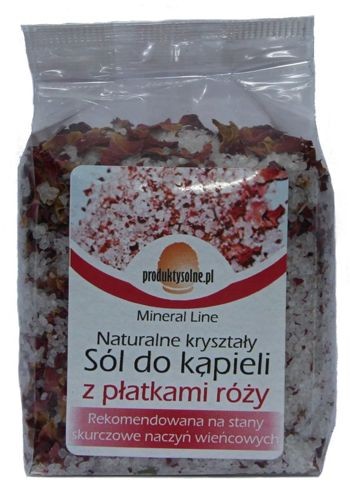 Kryštálová soľ do kúpeľa okvetné lístky ruží 300g