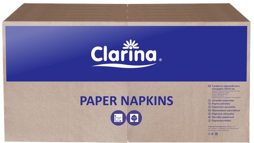 Clarina Gastr obrúsky. 250 ks. 33x33cm EKO HNEDÁ