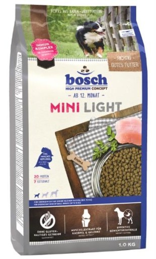 KRMIVO PRE PSY Bosch Mini Light 1kg Malé plemená