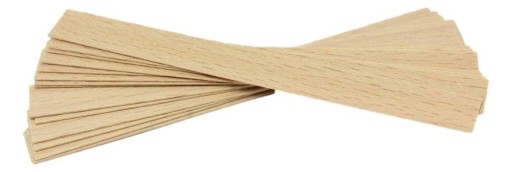 Drevený voskový knôt, 20 kusov, dĺžka 10 cm, šírka 1,2 cm