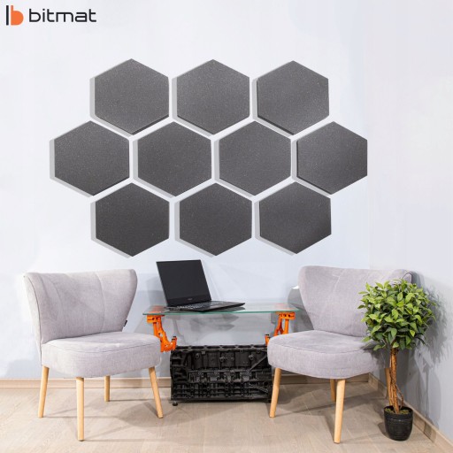 Šesťhranný nástenný panel 5cm Hexagon Acoustic šesťhranný stropný kryt