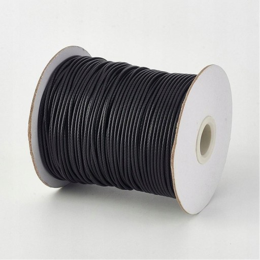 VEĽKOOBCHOD Polyesterová šnúrka na bižutériu Snake Black Fusible lesklá 10m 1mm