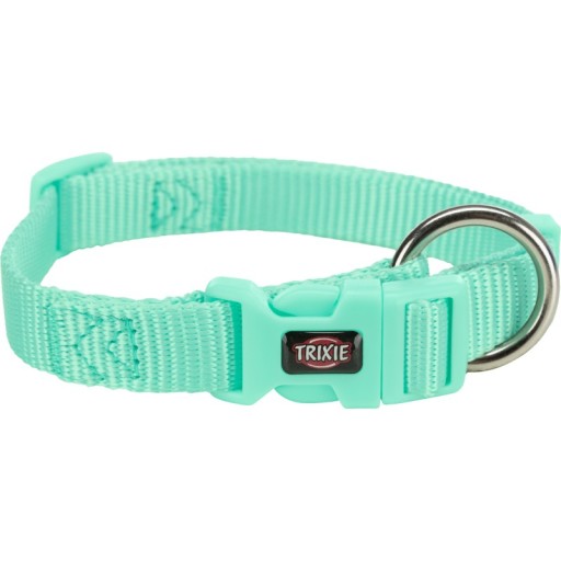 Prémiový obojok, pre psov, mint farba, S–M: 30–45 cm/15 mm