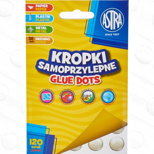 Astra DOTS 1,2 CM FIXAČNÉ bez stôp 120 kusov opakovane použiteľné LEPIDLO