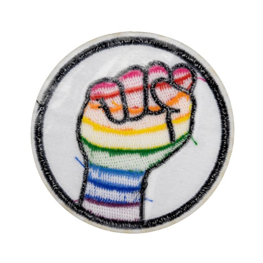 IRON-ON Thermo Patch Hand love rainbow Love