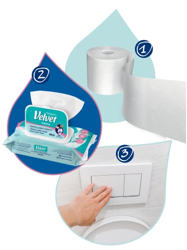 Zamatový vlhčený toaletný papier INTIMA 1 ks
