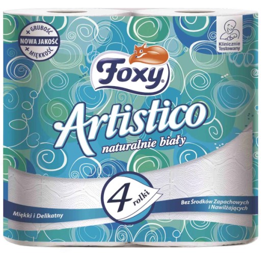 FOXY Artistico Toaletný papier Biely 4 ks.