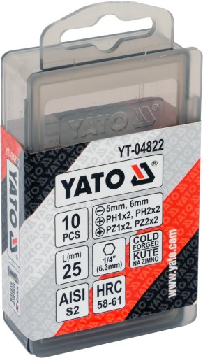 YATO SADA HROTOV NA SKRUTKOVAČ 25MM 10 KS YT-04822