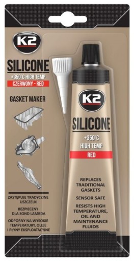 K2 ČERVENÝ SILIKÓN +350C 85G VYSOKÁ TEPLOTA