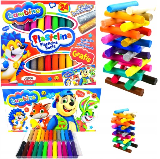 PLASTICINA 24 FARIEB BAMBINO + PODLOŽKA D