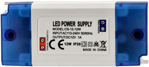 12V LED ZDROJ NA NÁBYTOK 1A 12W PRE LED PÁS Transformer