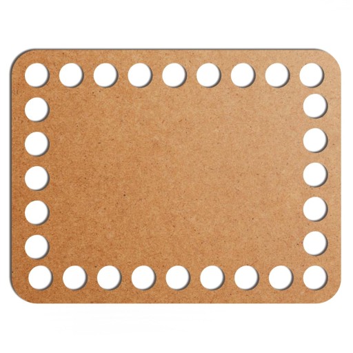 šedý základný košík dno 10x13cm HDF obdĺžnik