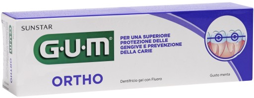 GUM ORTHO ortodontická zubná pasta chráni zuby a ďasná 75 ml