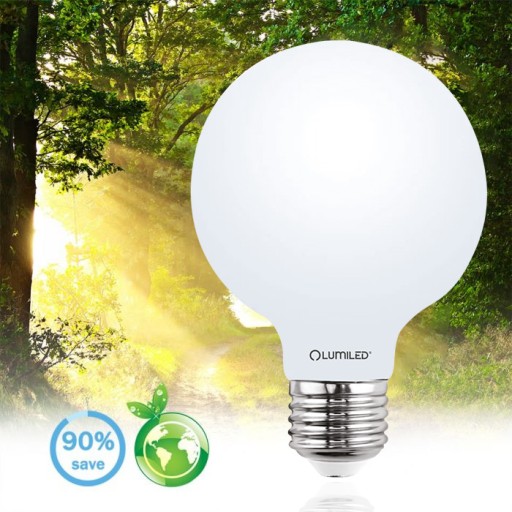 LED žiarovka E27 G95 8W 75W Globe Milky LUMILED