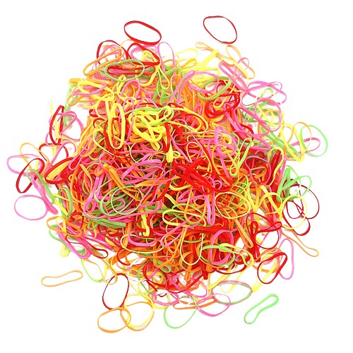 MINI NEON silikónové gumičky do vrkočov, 2000 ks.
