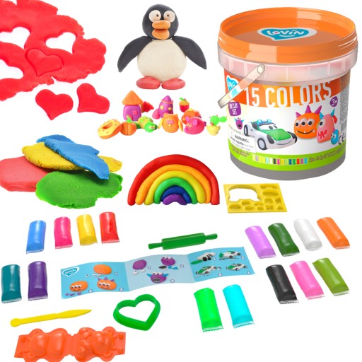 Modelovacia sada Playdough, plastelína, plastelína, 15 farieb