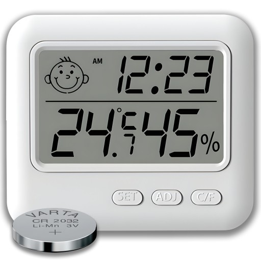 TEPLOMER ELEKTRONICKÝ vlhkomer SONDA HODINY SENZORA METEOSTANICE