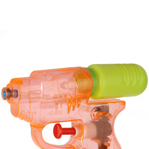 Malá oranžová vodná pištoľ, 12 cm