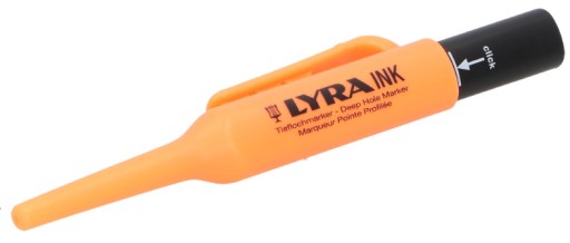 Atramentový značkovač Lyra pre hlboké diery, čierny