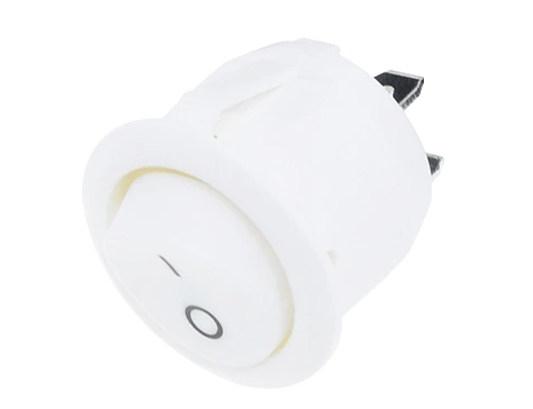 MINI NÁBYTOKOVÝ SPÍNAČ 250V 50Hz 2A BIELY