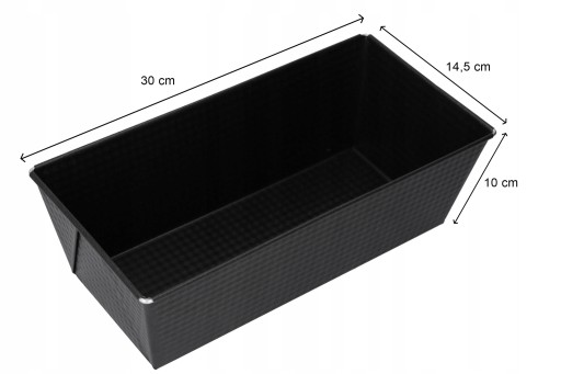 Plech na pečenie 30x14,5x10 cm čierny na koláče