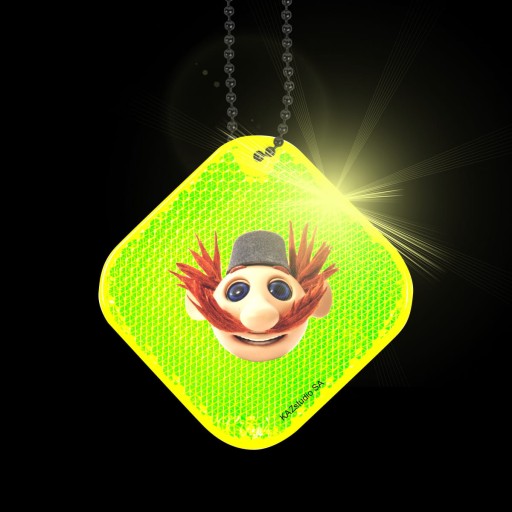 Pevný reflexný prívesok Treflik CE Family