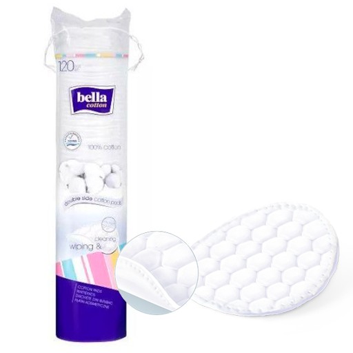 BELLA BAVLNA HYGIENA BAVLNENÉ KOZMETICKÉ VLOŽKY, okrúhle 120 KS