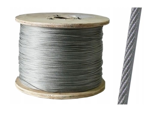 Lano Oceľové lano 2mm potiahnuté PVC 6x7+FC pozinkované na meter 1 ks = 1 m
