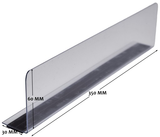 POLIČOVÝ SEPARÁTOR S MAGNETICKOU PÁSKOU - 60X350 MM